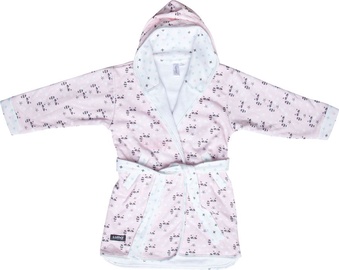Халат LUMA Racoon Pink L01622, белый/розовый, 86/92 см