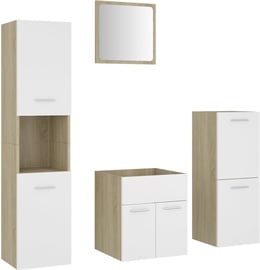 Комплект мебели для ванной VLX 3070906, белый/дубовый, 38.5 x 41 см x 46 см