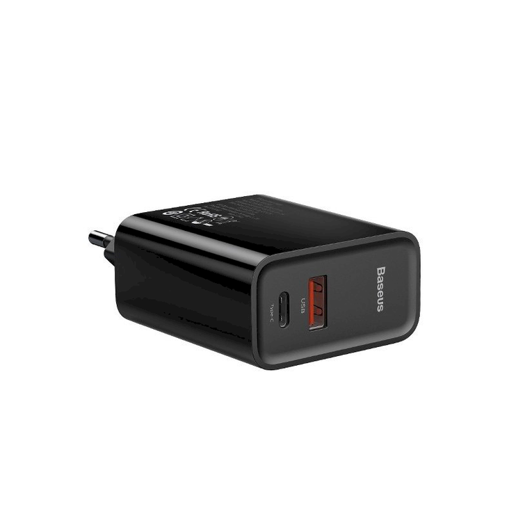 Зарядное устройство для телефона Baseus Speed PPS, USB Type C/USB/AC/DC/USB Type-C, черный