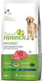 Сухой корм для собак Natural Trainer Adult Maxi Beef, курица/рис, 12 кг