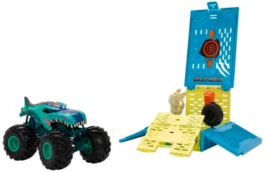 Transporto žaislų komplektas Mattel Hot Wheels Monster Trucks Mega-Wrex Crash Cage HNC29, įvairių spalvų