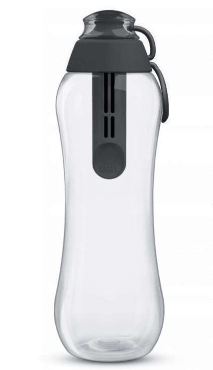 Бутылочка Dafi Filter, прозрачный/черный, пластик, 0.3 л