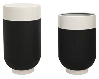 Журнальные столики Kalune Design Decorative Pot & Side Table Set 1024-1, белый/черный, 400 мм x 400 мм x 700 мм
