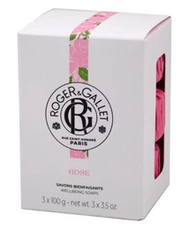 Ziepes with glycerin Roger & Gallet Perfumed Soap ~ Rose, peonija/roze/mandarīns, 0.3 kg, 3 gab.
