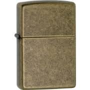 Зажигалка Zippo Lighter 201FB Classic Antique Brass, золотой