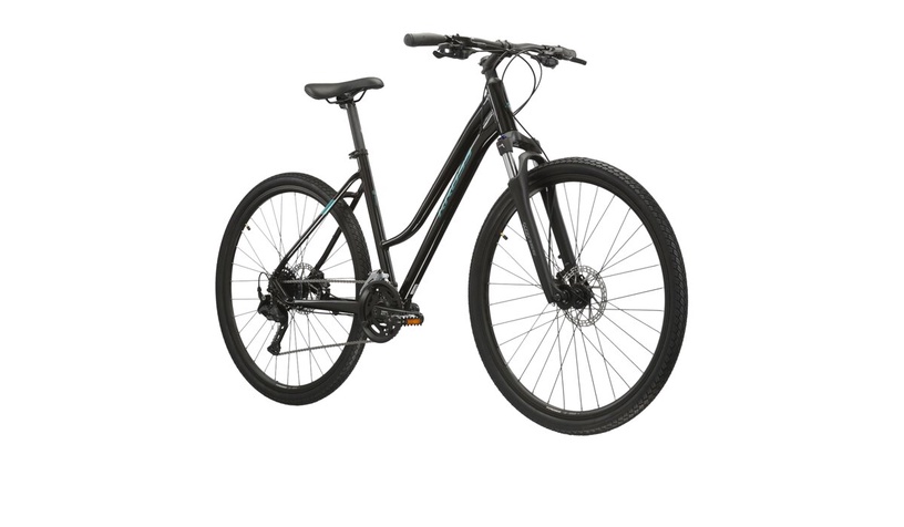 Jalgratas hübriid- Kross Evado 5.0 DM, 28 ", M raam, must/türkiissinine