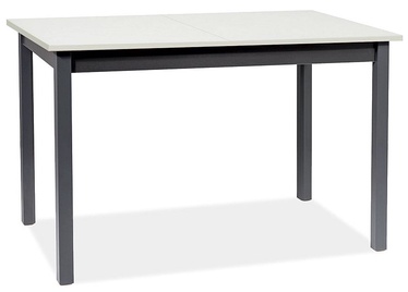 Обеденный стол c удлинением Signal Meble Scandinavian Horacy, белый/черный, 1000 - 1400 мм x 600 мм x 750 мм