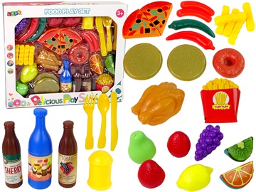 Žaislinių maisto produktų rinkinys Lean Toys Delicious Food Play Set, įvairių spalvų