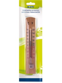 Настенный деревянный термометр Tenax, коричневый