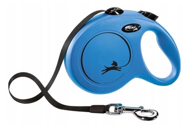Automātiskā pavada Flexi New Comfort Tape L, zila, 5 m