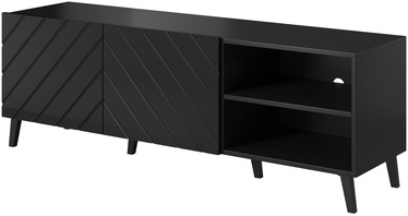 ТВ стол Cama Meble Abeto Glossy, черный, 420 мм x 1500 мм x 520 мм