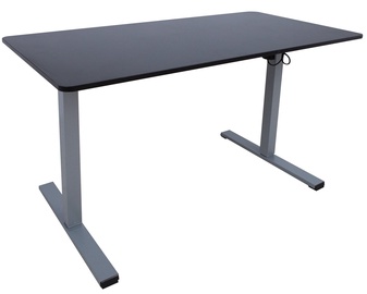 Rašomasis stalas reguliuojamo aukščio Home4you Ergo Optimal K187012, juodas/pilkas