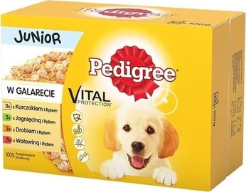 Mitrā barība (konservi) suņiem Pedigree Junior, 1.2 kg, 12 gab.
