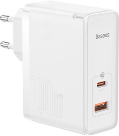 Зарядное устройство Baseus GaN5 Pro, USB/USB-C, 100 см, белый