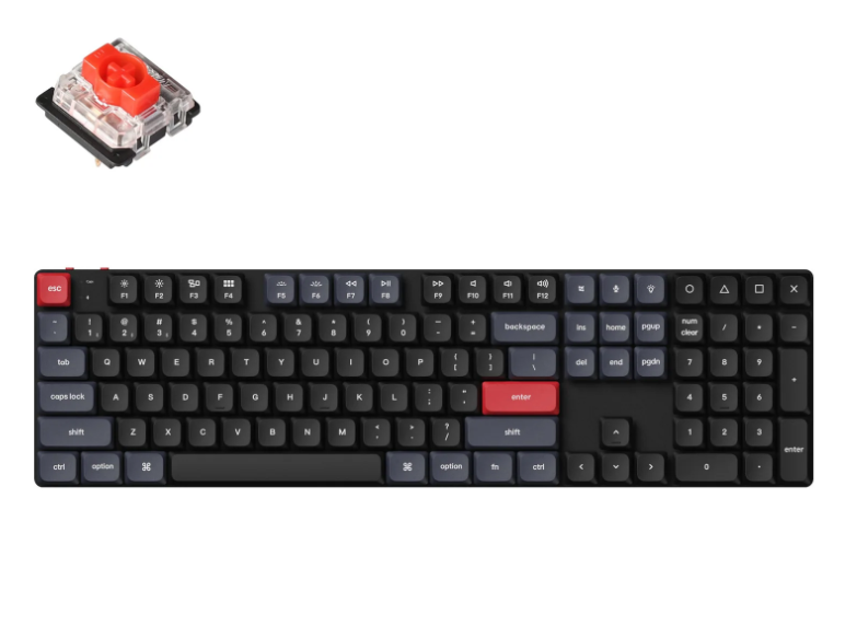 Клавиатура Keychron K5 Pro Gateron Red, Английский (US), черный, беспроводная