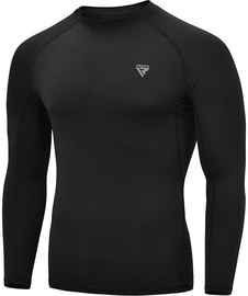 Marškinėliai ilgomis rankovėmis, vyrams RDX T15 Rash Guard, juoda, 2XL