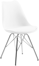 Стул для столовой Eris, белый/хромовый, 54 см x 48.5 см x 85.5 см