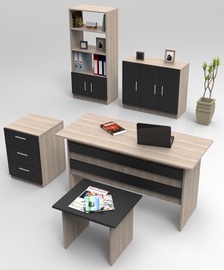 Комплект мебели Kalune Design VO14 OB, черный/дубовый, 63.6 x 140 x 37.6 см