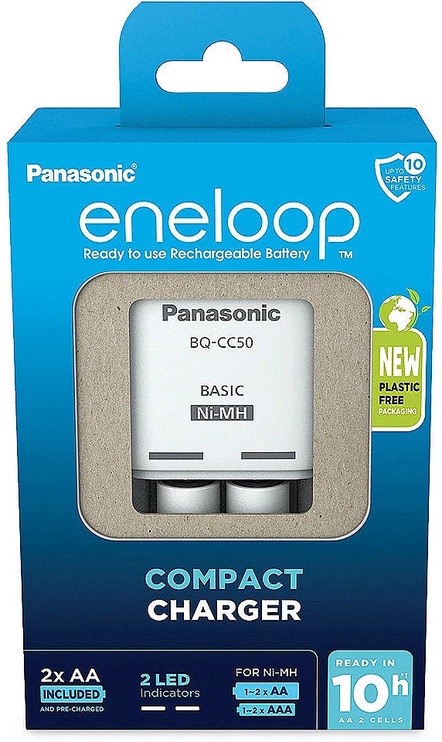 Bateriju lādētājs Panasonic BQ-CC50 + 2 x 2000mAh