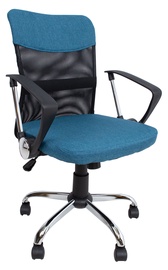 Biroja krēsls Home4you Darius, 57 x 57 x 93 - 103 cm, zila/melna