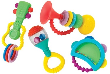 Погремушка Infantino 1st Teethe & Play, многоцветный, 4 шт.