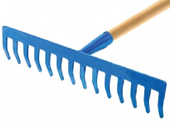 Grābeklis vēdekļa Maan Metal Rake 08-0-1332k, ar kātu