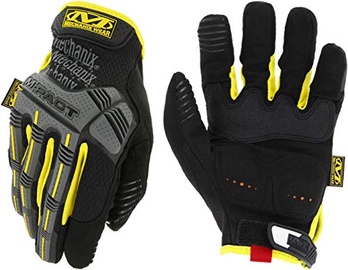 Рабочие перчатки перчатки Mechanix Wear M-Pact®, для взрослых, искусственная кожа, черный/желтый, L
