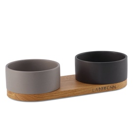 Söögikauss Labbvenn Vuku Ceramic Double Buffet Small Cacao/Black, 0.8 l