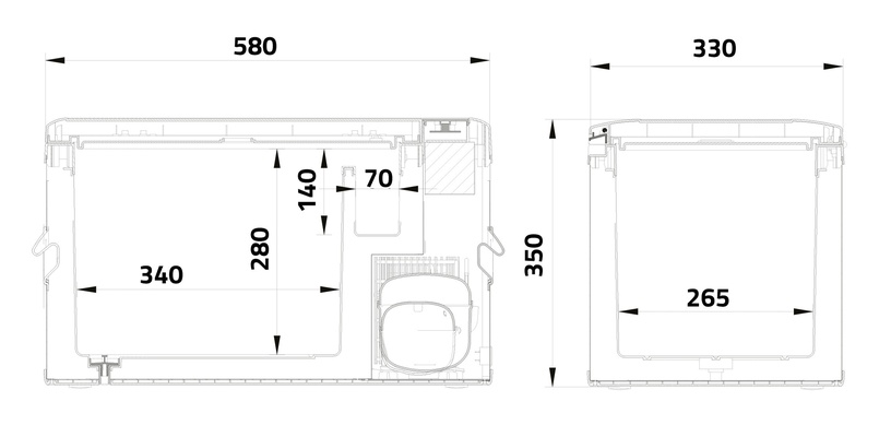 Автомобильный холодильник Compass Silver Frost, 25 л, 60 Вт