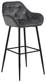 Bāra krēsls Home4you Brooke 90452 90452, pelēka, 55 cm x 52 cm x 103.5 cm