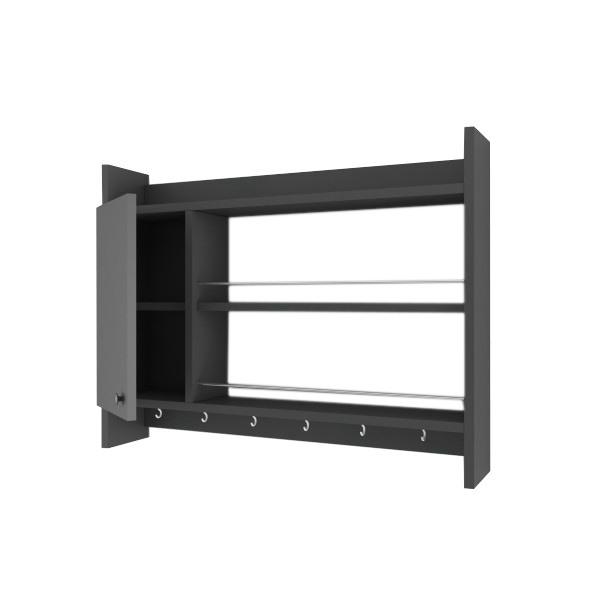 Шкафчики 5K Home Decor Knerr, антрацитовый, 0.85 м