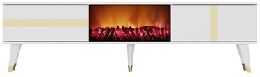 TV-laud Kalune Design Vania, kuldne/valge, 150 cm x 29.6 cm x 50 cm