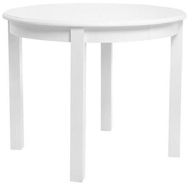 Pusdienu galds izvelkams, balta, 950 - 1950 mm x 950 mm x 760 mm