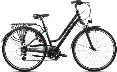 Velosipēds pilsētas Romet Gazela, 28 ", 17" (41.91 cm) rāmis, melna/zaļa