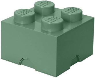 Mantu kaste Room Copenhagen Lego Brick, zaļa, 250 x 250 x 180 mm