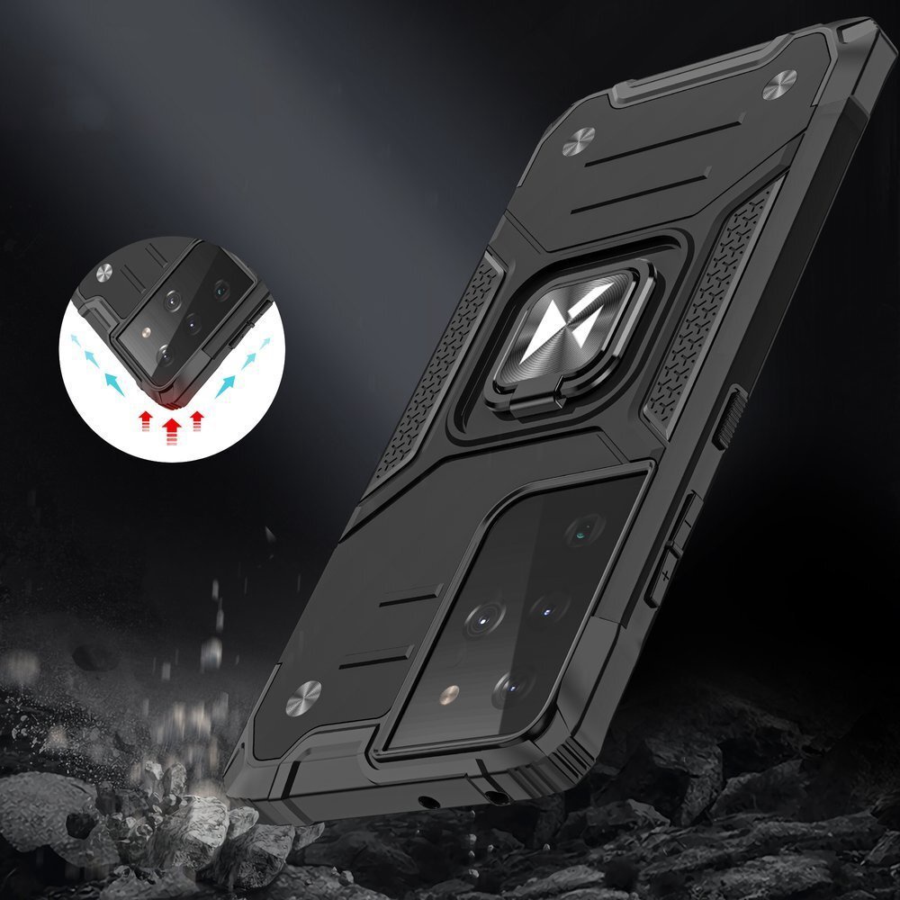 Чехол для телефона Wozinsky Ring Armor Tough Hybrid, Samsung Galaxy S22  Ultra, красный - 1a.lt