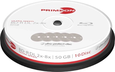 Комплект дисков PrimeOn 2761311 BD-R DL, 50 GB, 10шт.