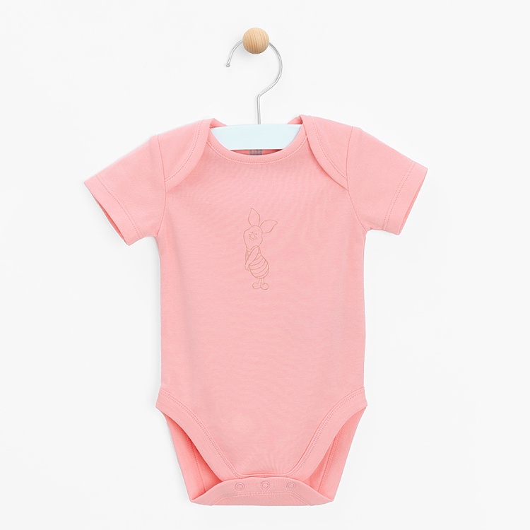 Детское боди с короткими рукавами, повседневный, для младенцев Cool Club Winnie The Pooh LCG2801291-00, персик/розовый/бежевый, 92 см, 4 шт.