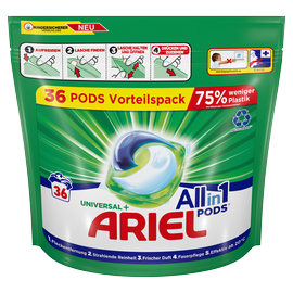 Капсулы для стирки Ariel All In 1 Universal+, 36 шт.