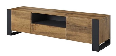 TV galds Cama Meble Wood, ozola/antracīta, 180 cm x 44 cm x 48 cm