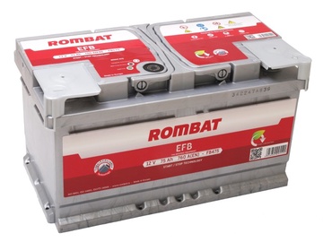 Akumulators Rombat EFB, 12 V, 75 Ah, 760 A