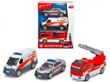 Transporta rotaļlietu komplekts Dickie Toys SOS Team Set 203712015038, daudzkrāsaina