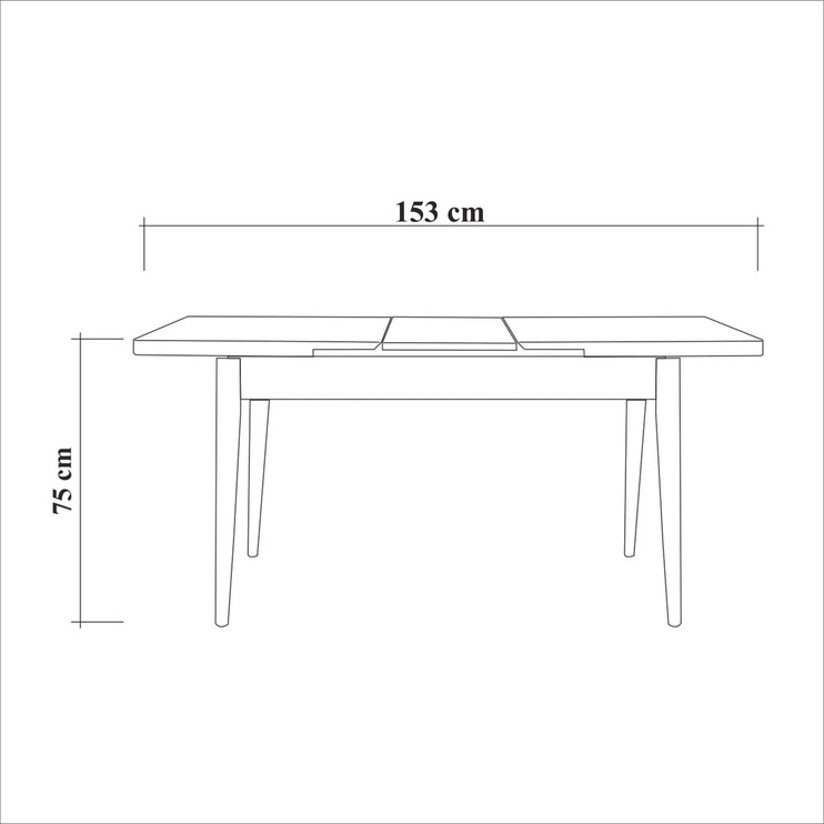 Ēdamistabas komplekts Kalune Design OLV-AC-TK16, melns/koka