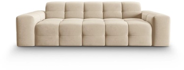 Dīvāns Micadoni Home Kendal Velvet 3 Seats, bēša, 222 x 103 cm x 79 cm