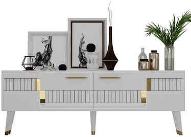 TV-laud Kalune Design Moda, kuldne/valge, 35 cm x 150 cm x 53.2 cm