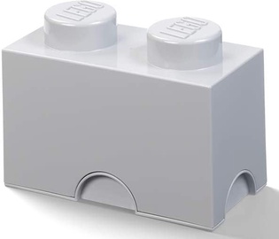 Mantu kaste LEGO Storage Brick 2, pelēka, 125 x 250 x 180 mm