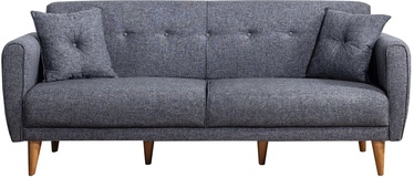 Diivanvoodi Hanah Home Aria, tumehall, 205 x 80 cm x 85 cm