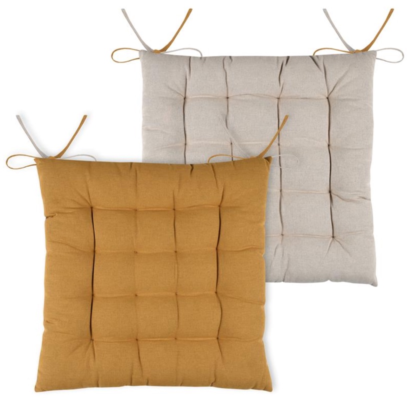 Istmepadi Stof Duo 16 Points, kollane/beež, 40 cm x 40 cm