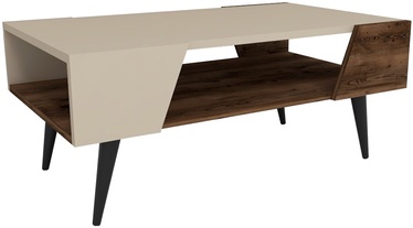 Журнальный столик Kalune Design Aren, бежевый/ореховый, 536 мм x 900 мм x 380 мм