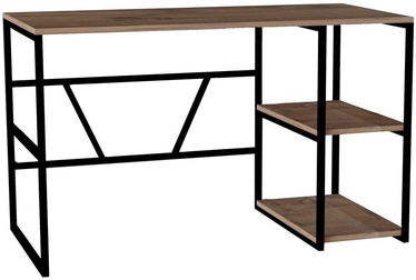 Rašomasis stalas su lentyna Kalune Design Caste 495SSE1504, juodas/pušies